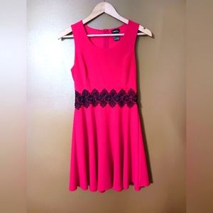 Rue21 Red & Black Skater Dress Size small
